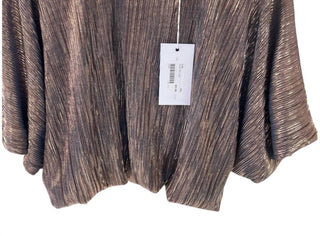 Alden Adair - Women's Cleo Teal Glam Plisse Bubble Hem Top