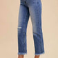 Anniewear - Distressed Straight Leg Jeans