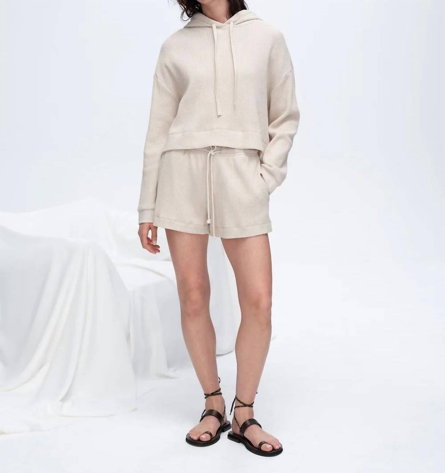 Atm - Women's Slub Jersey Waffle Pull On Shorts