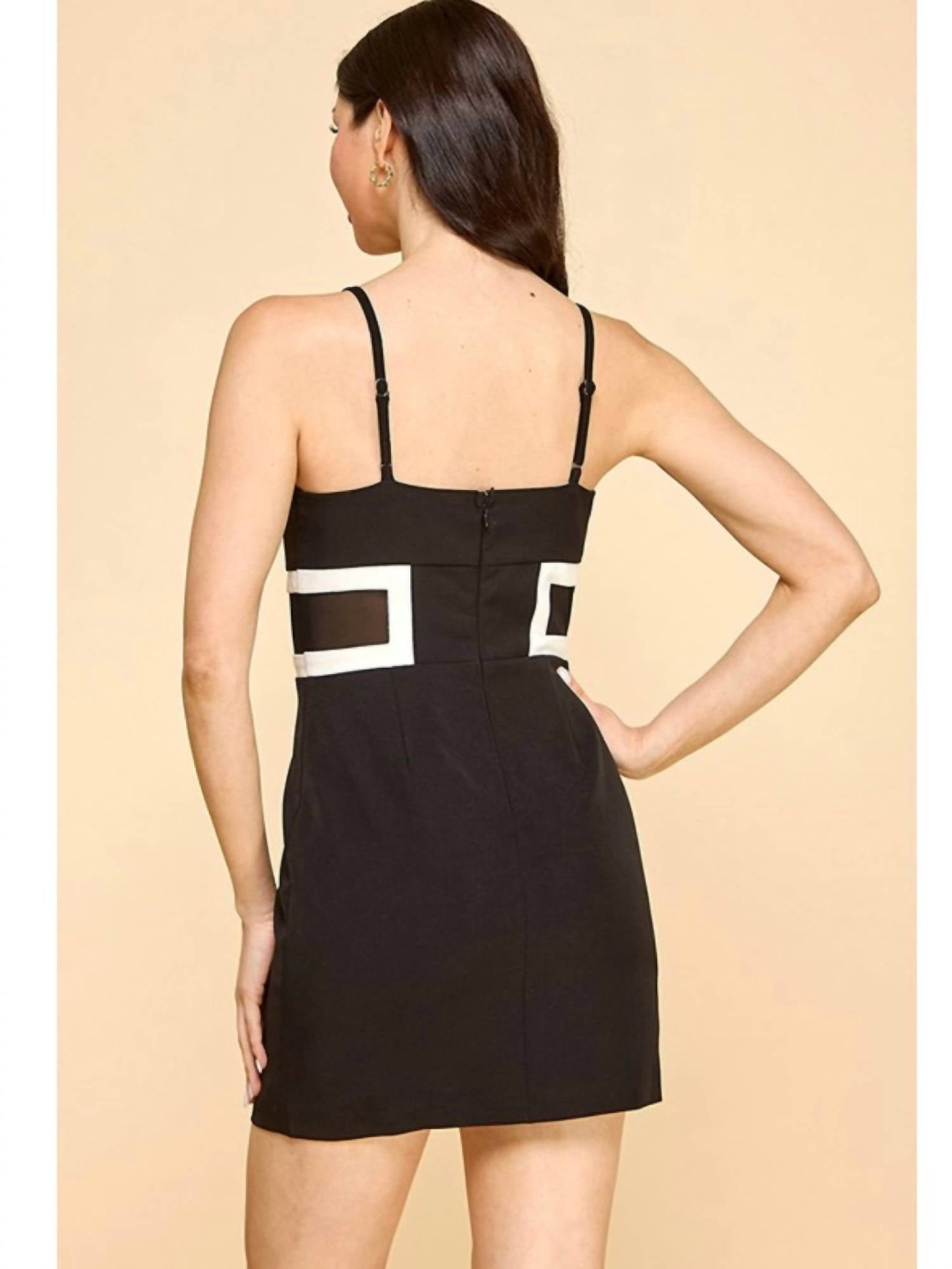 Baby Pink - Color Block Mini Dress