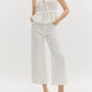 Entro - Pearl Detail Wide Leg Pants