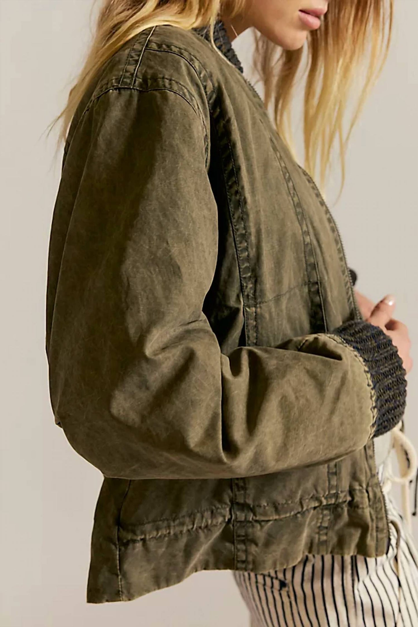 Free People - We The Free Jax Washed Bomber Jacket