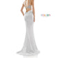 Colors Dress - Sleeveless V-neck Embellished Long Dress