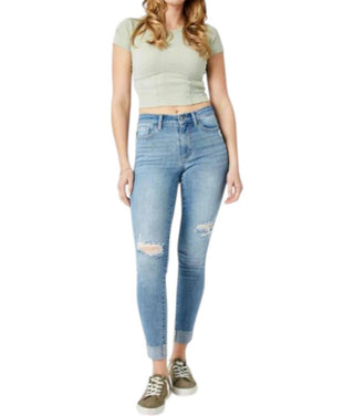 Judy Blue - Calça Jeans Skinny Destroy &amp; Cuff