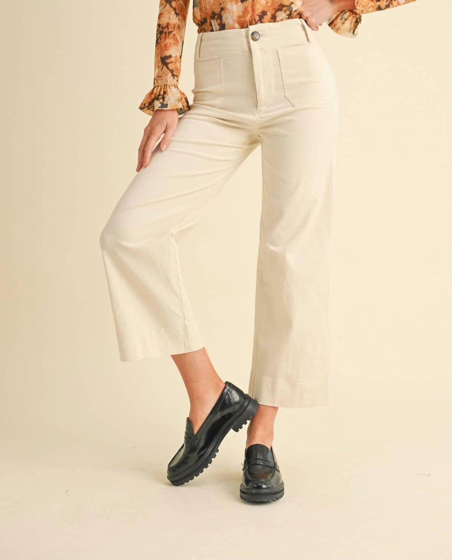 &Merci - Cropped Wide Leg Pants