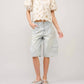 Blue B - METALLIC EMBROIDERED TIE FRONT SCALLOP HEM TOP
