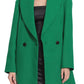 Avec Les Filles Shawl Collar Double-Breasted Coat - Electric Ivy