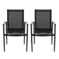 Barrister Dining Chair Set of 2 - Black / Natural