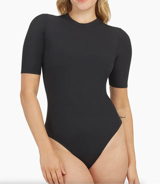 Spanx - Body com gola redonda canelada