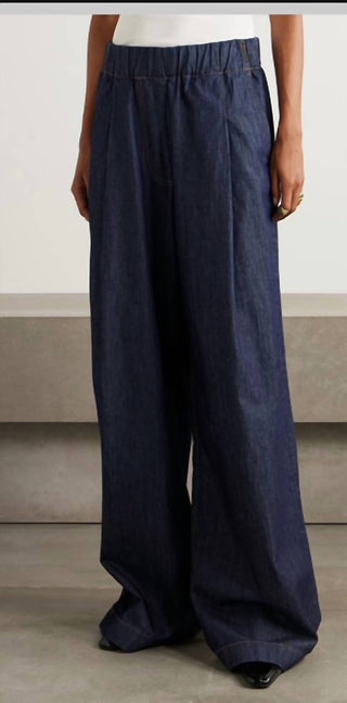 Dries Van Noten - Pila Pleated High Rise Wide Leg Jeans