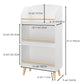 Bookshelf 3 Tier Book Organizer With Toy Storage - White