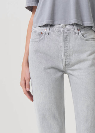 Agolde - Jeans de cintura alta e cintura franzida dos anos 90