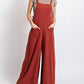 Easel - Textured Linen Wide Leg Romper