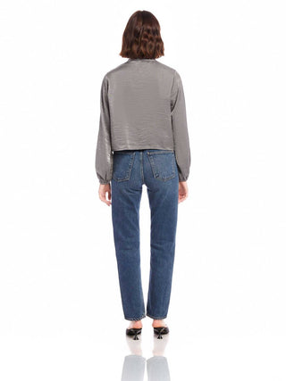 Fifteen Twenty - Blusa escarlate com amarração frontal