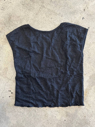 Find Me Now - Crepe Mesh Backless Tee Top