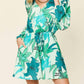 Trendsi - Floral Bliss Long Sleeve Romper Ensemble with Pockets