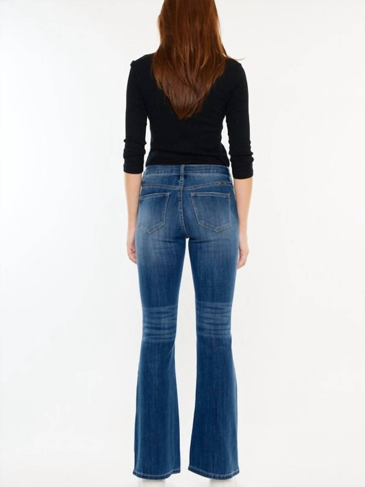 Kancan - Hayden Mid Rise Petite Flare Jeans