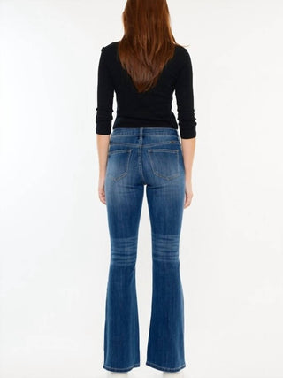 Kancan - Hayden Mid Rise Petite Flare Jeans