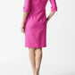 Joseph Ribkoff - 3/4 Sleeves V-neck Collared Dress