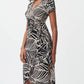 Joseph Ribkoff - Palm Print Wrap Dress