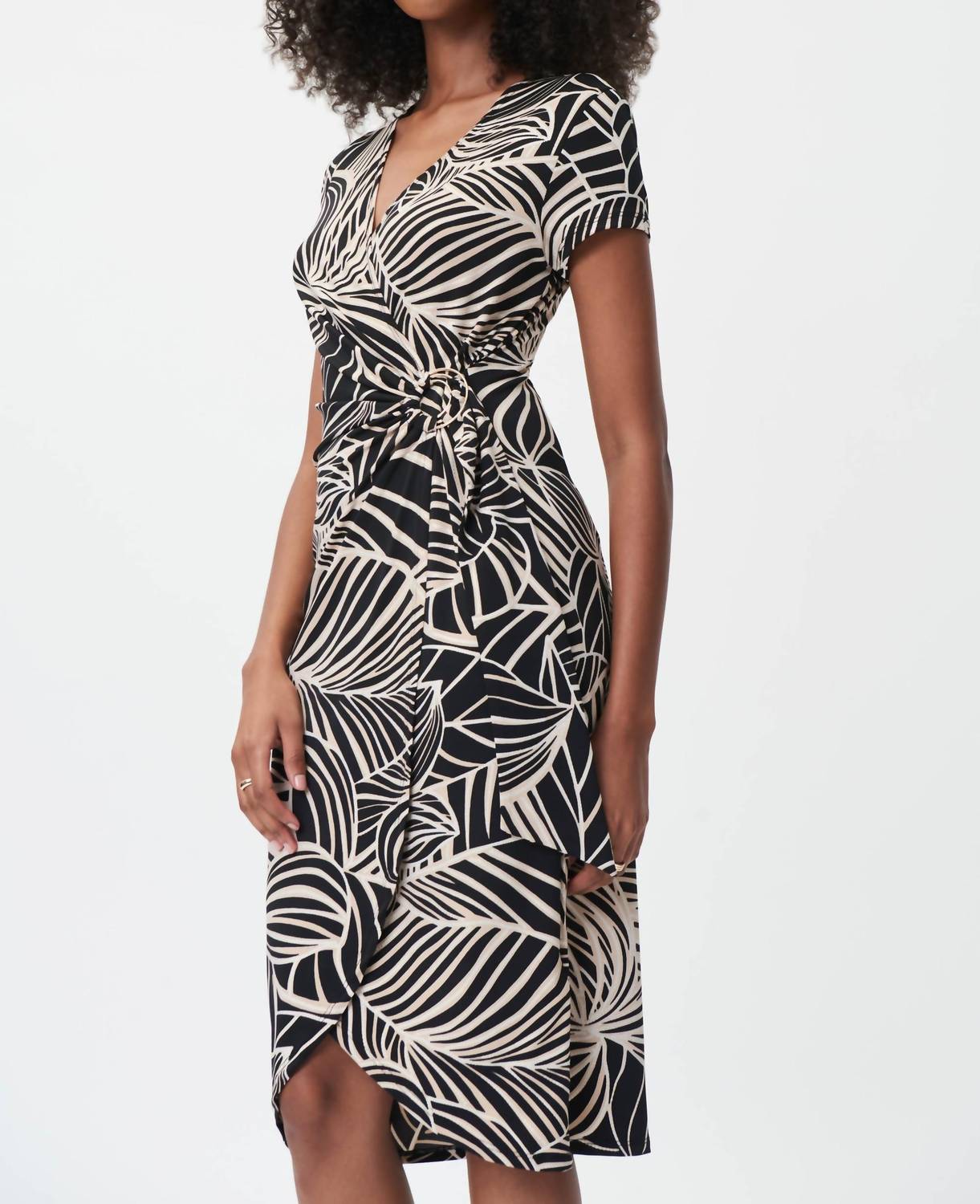 Joseph Ribkoff - Palm Print Wrap Dress