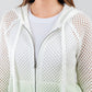 Jss Knits - Women's Ombre Mesh Zip Hoodie