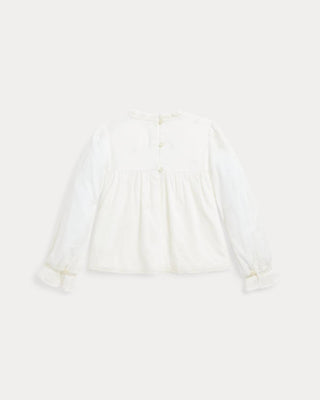 Polo Ralph Lauren - Blusa de voile de algodão bordado
