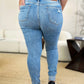 Judy Blue - Mid Rise Distressed Cuffed Skinny Jeans