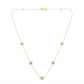 Yellow Color Plated Sterling Silver Diamond Station Necklace (1/2 cttw, K-L Color, I2-I3 Clarity)