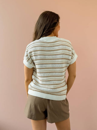 Varley - Blusa de malha listrada Ciara