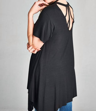 Oddi - Women's Caged Back Sharkbite Top