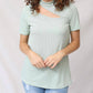 Bibi - Rib Knit Cut Out Top