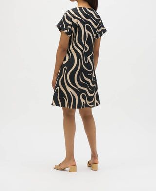 Joseph Ribkoff - Abstract Print A-Line Dress