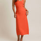 Le Lis - Creamsicle Sleeveless Square Neck Midi Dress
