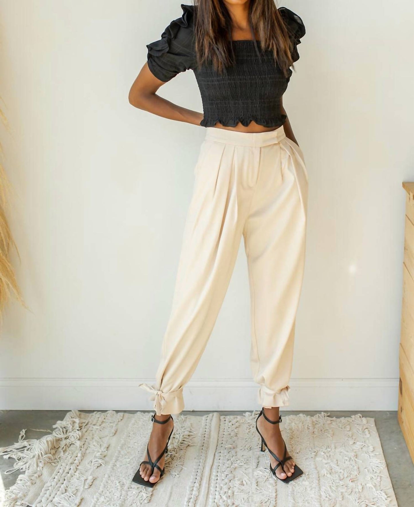 Beige Botany - Strong Ties Ankle Pants