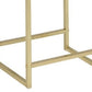 Coleen White & Brass Finish Accent Table with Drawer