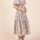 Geegee - Zebra Print Tiered Midi Dress