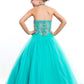 Rachel Allan - Beaded Halterneck Pageant Ball Gown