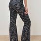 Apricot - Paisley Print Kick Crop Flare Jeans