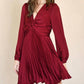 Adelyn Rae - Leila Twist Front Pleated Mini Dress