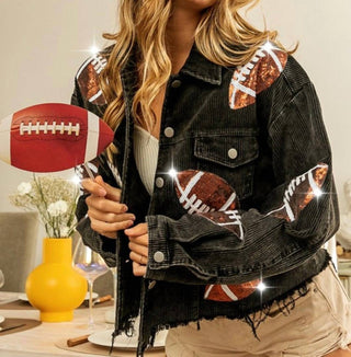 Bibi - Football Sequin Embroidery Jacket