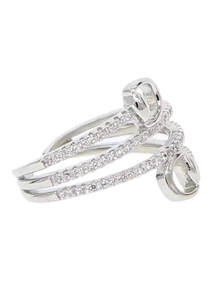 Vanner House - Sterling Silver Sparkling Snaffle Bit Ring