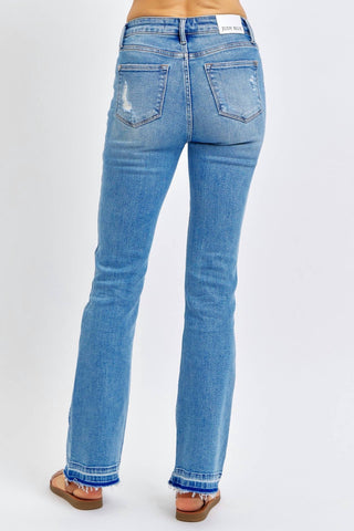 Judy Blue - Calça jeans feminina bootcut MR Destroy &amp; Released Hem