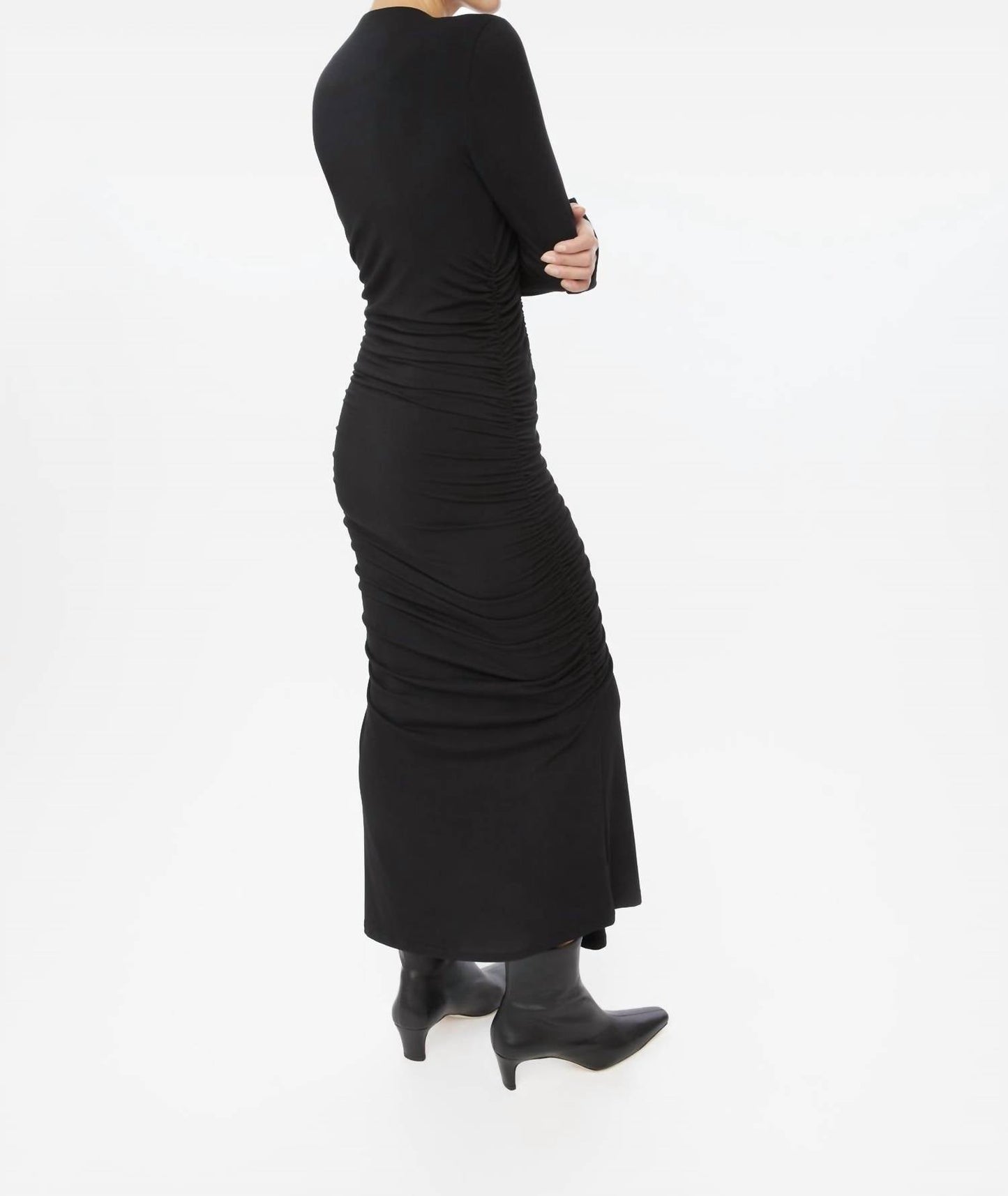 Dāl The Label - Ruched Asymmetric Midi Dress