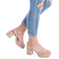 Xti - Women's Suede Cross Strap Sandals