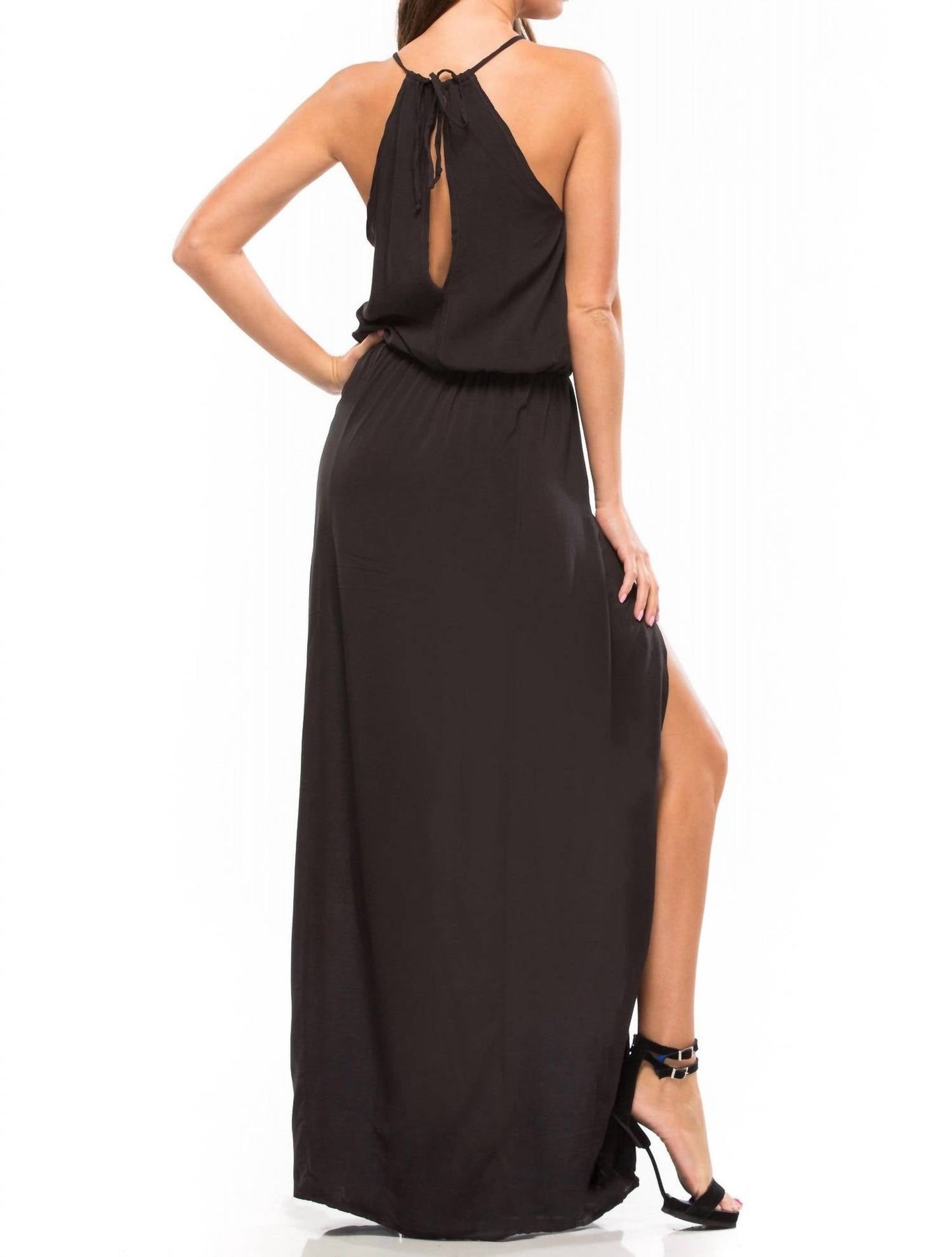 Blue Life - Double Slit Maxi Dress
