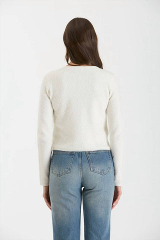 Blu Pepper - Round Neck Gold Button Knit Cardigan