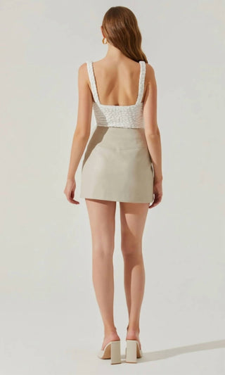 Astr - Tracy Faux Leather Zip Skirt