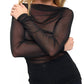 Ariella - Sparkle Mesh Ruched Top
