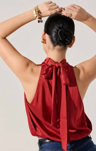 Astr - Joleisa Satin High Neck Top